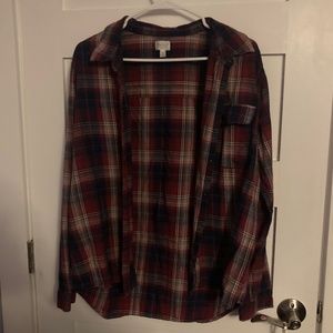 Red/Navy/White flannel